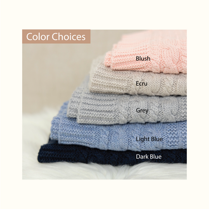 Cable Knit Baby Blankets- Organic Cotton
