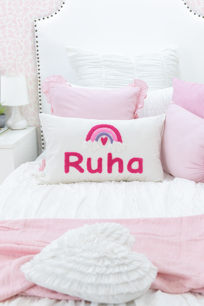Custom Keepsake Punch Needle Cushion Covers- Off White