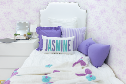 Custom Punch Needle Accent Pillow Covers- White