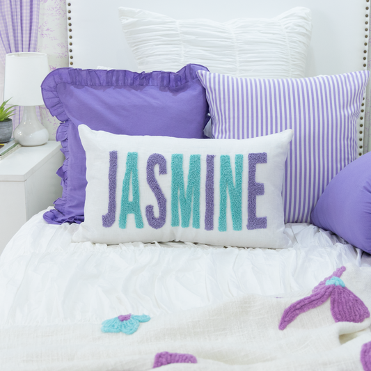 Custom Punch Needle Accent Pillow Covers- White