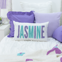 Custom Punch Needle Accent Pillow Covers- White