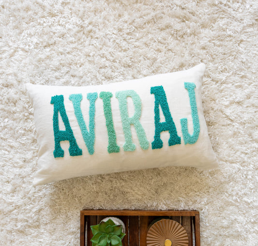 Bespoke Hand Embroidered Pillow Covers- White