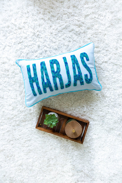 Custom Embroidered Pillow Covers for Baby & Kids- Baby Blue