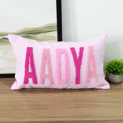 Custom Punch Needle Embroidered Pillow Covers- Pastel Pink