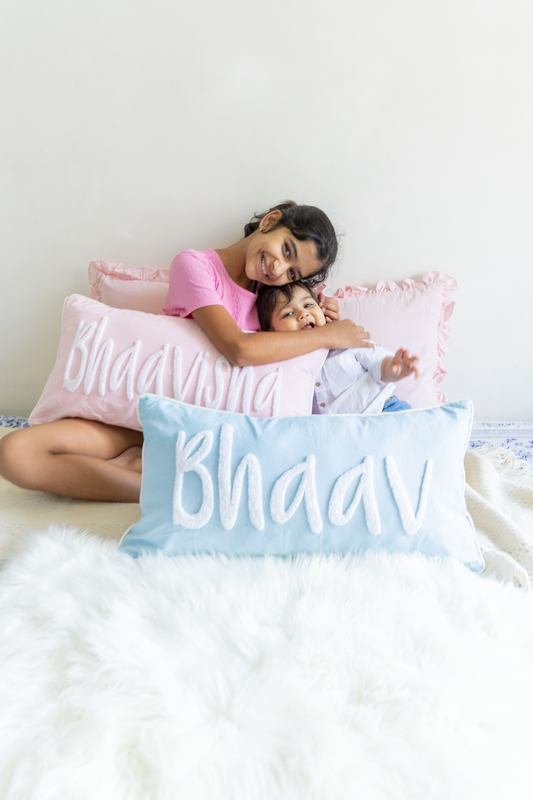 Set of 2 Personalized Name Pillow Cover for Brother & Sister, Rakhi Gifts 2026