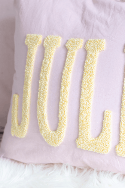 Bespoke Hand Embroidered Pillow Covers- Baby Pink