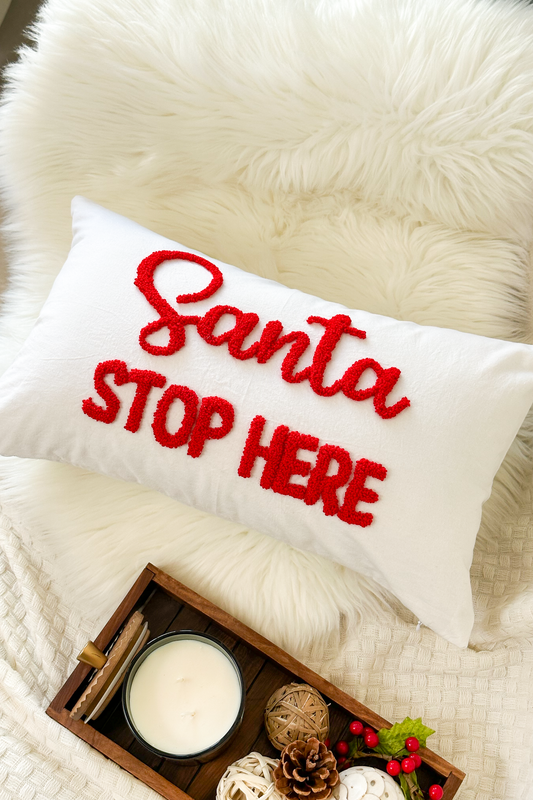 Christmas Pillow Covers with Punch Needle Embroidery