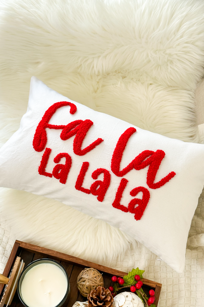Christmas Pillow Covers with Punch Needle Embroidery