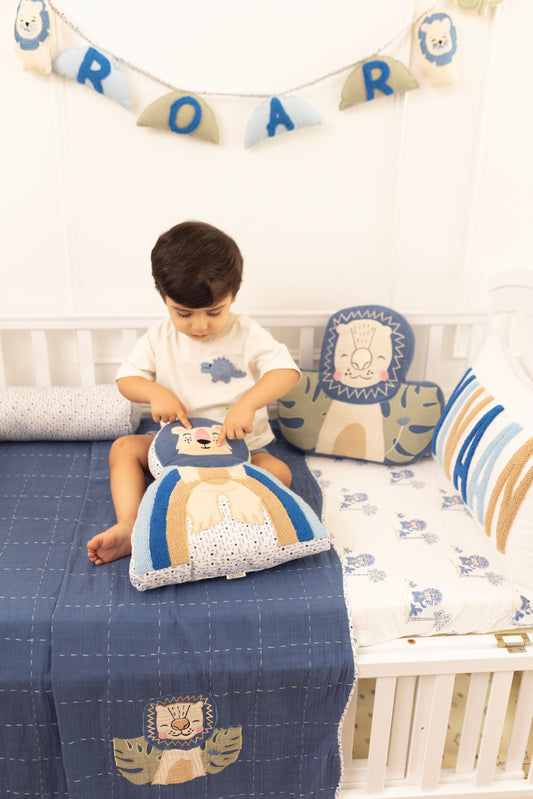 Wild & Free Rainbow Lion Shape Pillows for Kids