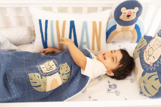 Personalized Pillow Covers with Punch Needle Embroidery- Wild & Free Lions