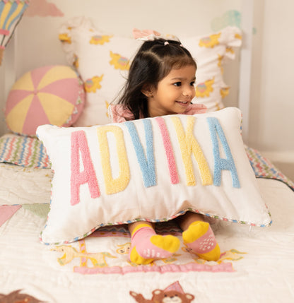 Carnival Applique Cotton Blanket for Kids with Kantha Work