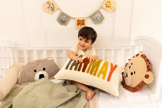 Jeep Jungle Safari Applique Cotton Blanket for Kids with Kantha Work