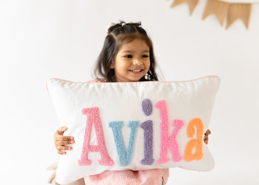 Personalized Pillow Covers for Kids-Piping Trim- PRE SELECTED