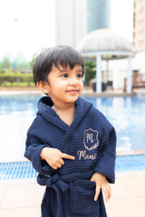 Monogram Emblem Waffle Bath Robe