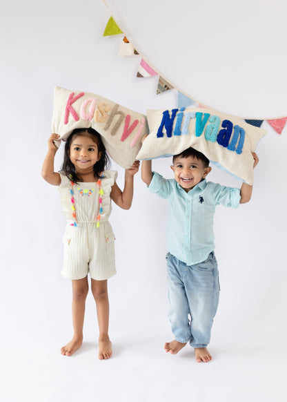 Set of 2 Personalized Name Pillow Covers for Brother & Sister, Rakhi Gifts 2026