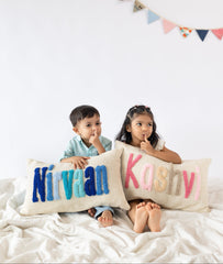 Set of 2 Personalized Name Pillow Covers for Brother & Sister, Rakhi Gifts 2026