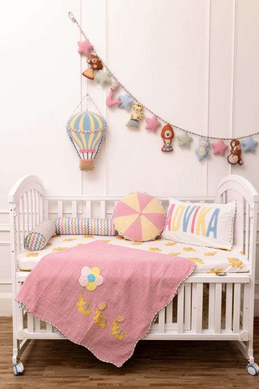 Personalized Pillow Covers with Punch Needle Embroidery- Carnival