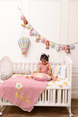 Carnival Applique Cotton Blanket for Baby with Kantha Work