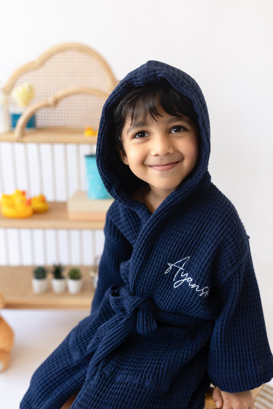 Personalized Organic Waffle Bath Robe