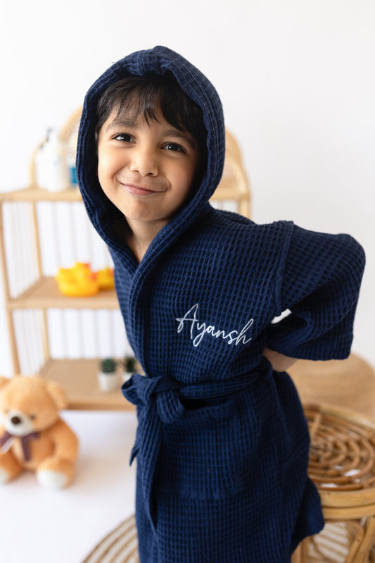 Personalized Organic Waffle Bath Robe