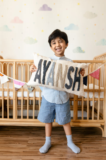 Personalized 2 Sided Pillow Cover with colored Back- PRE SELECTED