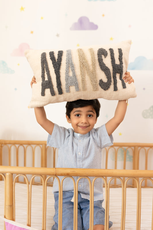 Personalized 2 Sided Pillow Cover with colored Back