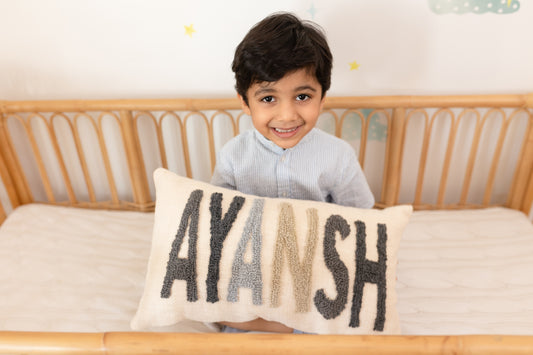 Personalized 2 Sided Pillow Cover with colored Back