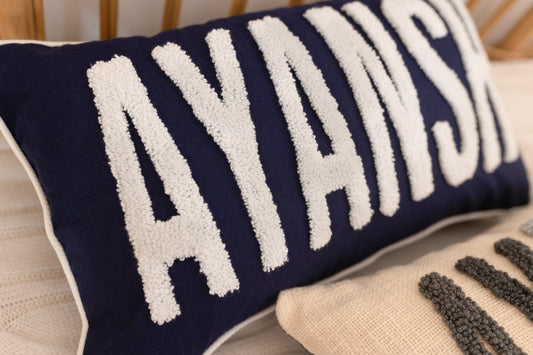 Personalized Pillow Cover with Piping