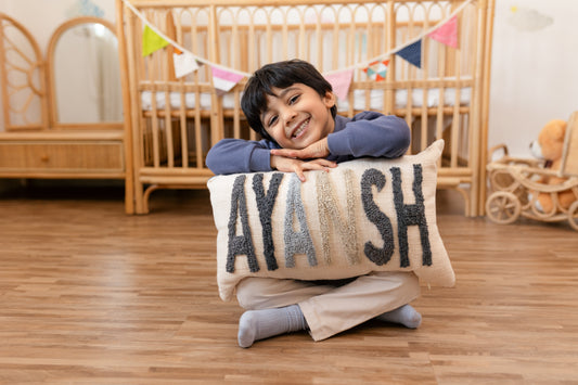 Personalized 2 Sided Pillow Cover with colored Back