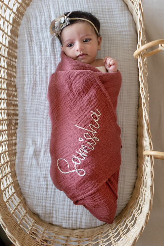 Organic Wrinkle Swaddle 4 Layer Muslin, Pack of 1