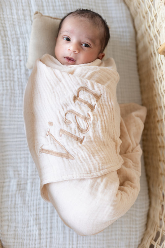 Organic Wrinkle Swaddle 4 Layer Muslin