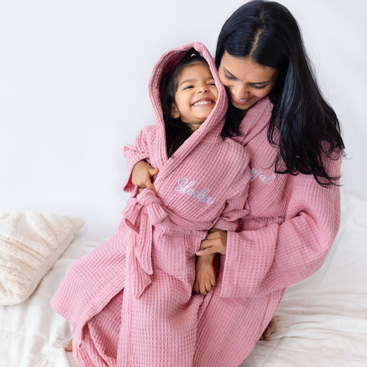 Mommy & Me Waffle Bath Robe