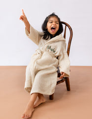 Waffle Weave Bath Robes for Girls