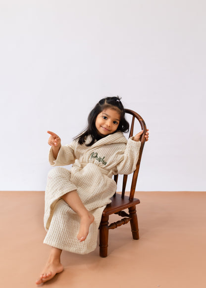 Waffle Weave Bath Robes for Girls